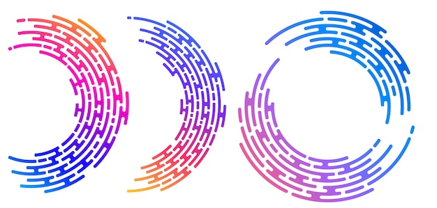 Abstract gradiënt wervelingen in digitale kunst stijl dynamische vormen voor ontwerp technologie big data netwerk cyberspace gegevensstroom digitale visualisatie machine learning Design Element