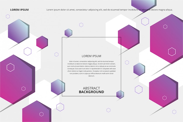 Vector abstract gradient with simple hexagon background