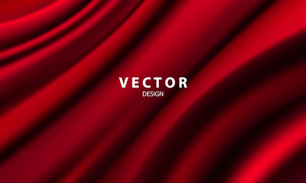 Abstract gradients, fabric red waves banner template background.