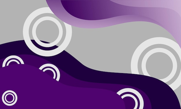 抽象的なグラデーション 紫の波 背景は白
