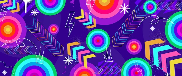 Abstract graffiti art background in rainbow colors graffiti urban theme