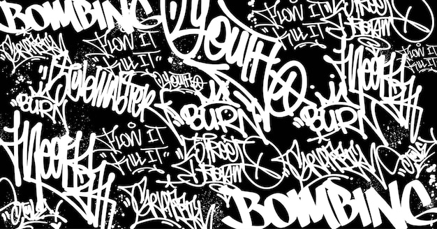 Premium Vector | Abstract graffiti art background with scribble throw ...