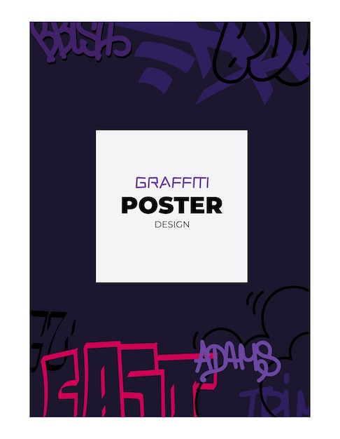 Vector abstract graffiti poster