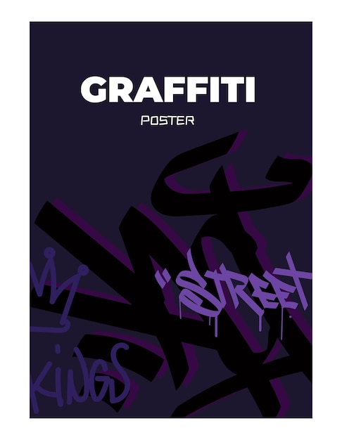 Abstract graffiti poster