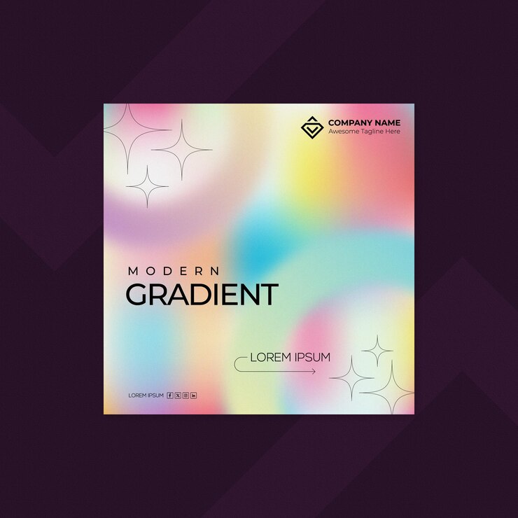 Vector abstract grainy gradient background vector for social media post