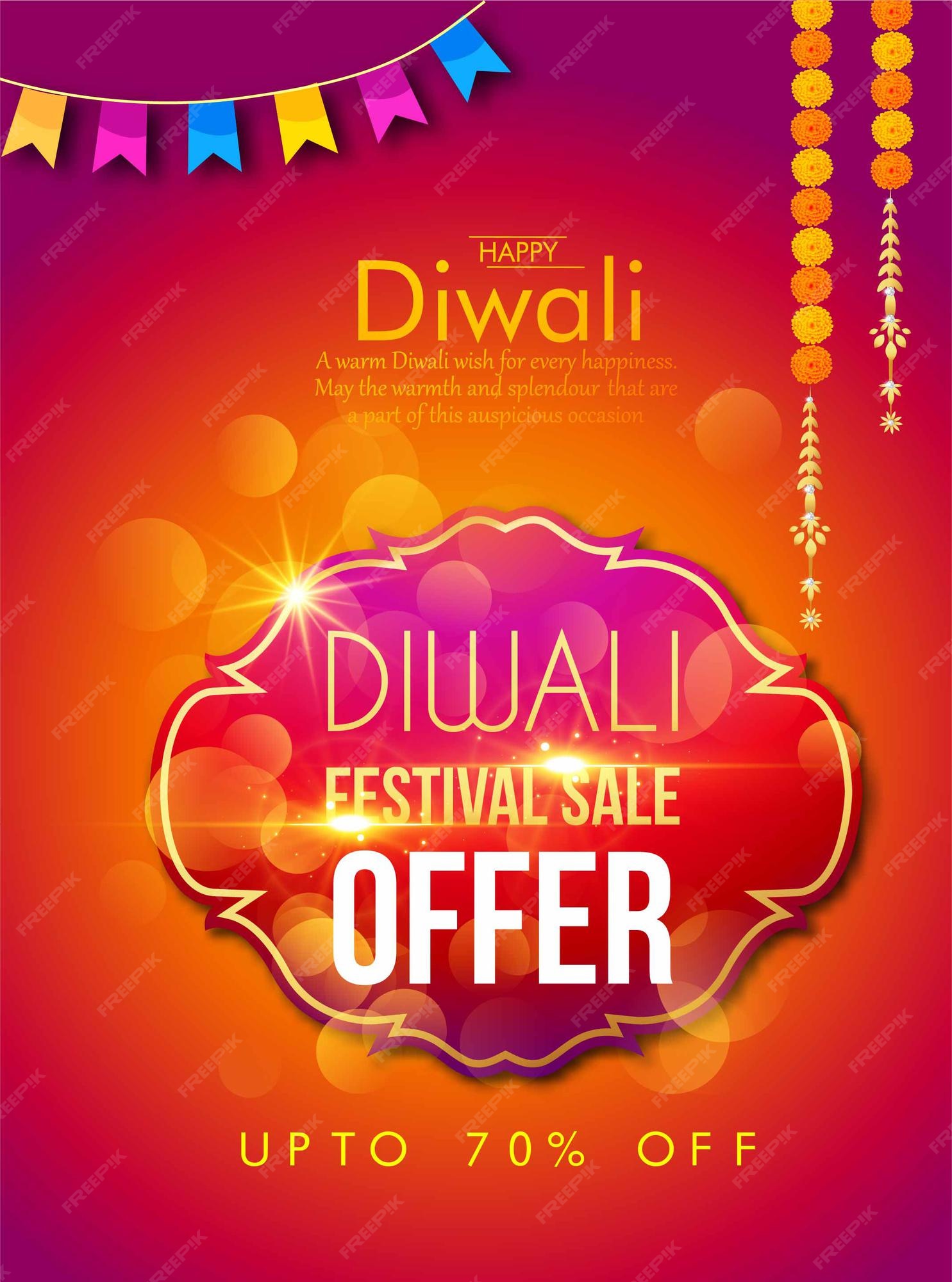 Premium Vector Abstract grand diwali dhamaka sale background with