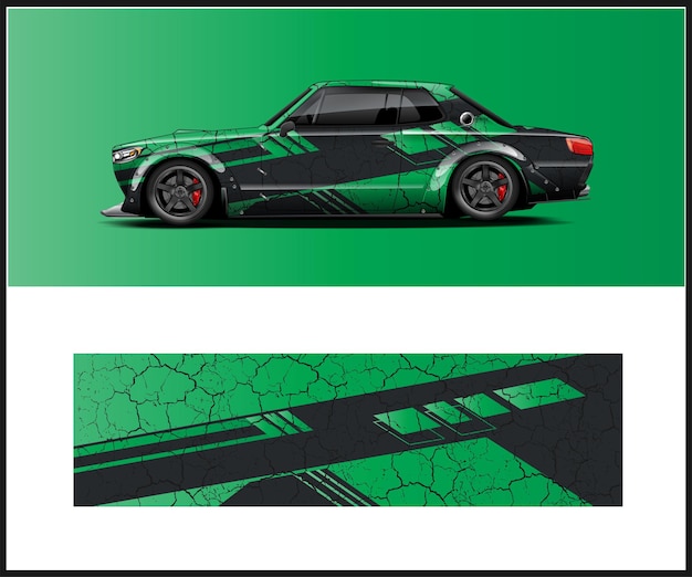 Abstract graphic stripe for car wrap design
