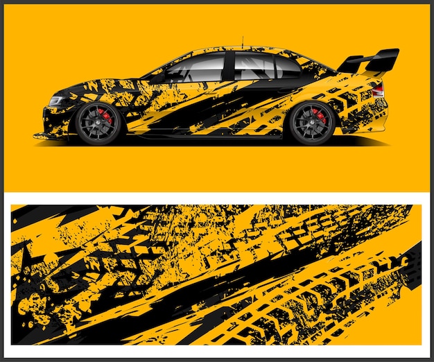 Abstract graphic stripe for car wrap design