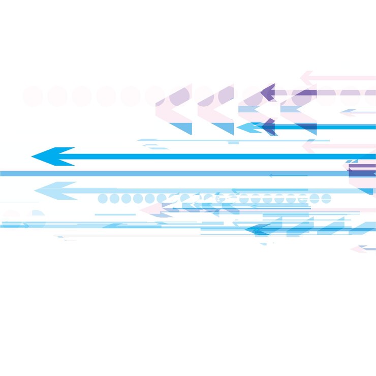 Vector abstract graphics with arrows isolated background