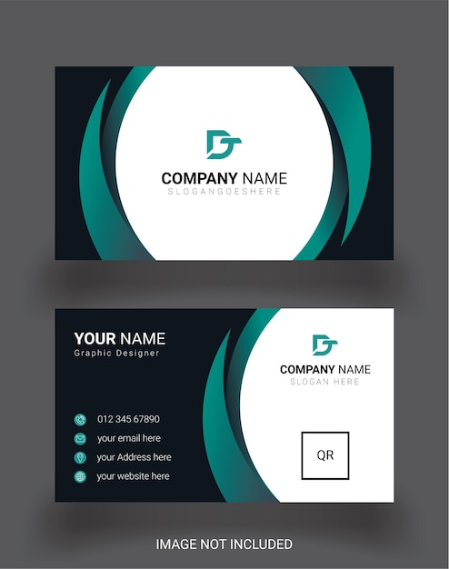 Abstract gray business card design