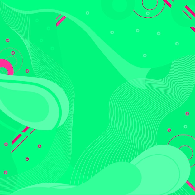 Вектор Абстрактный зеленый и розовый фон с волнами