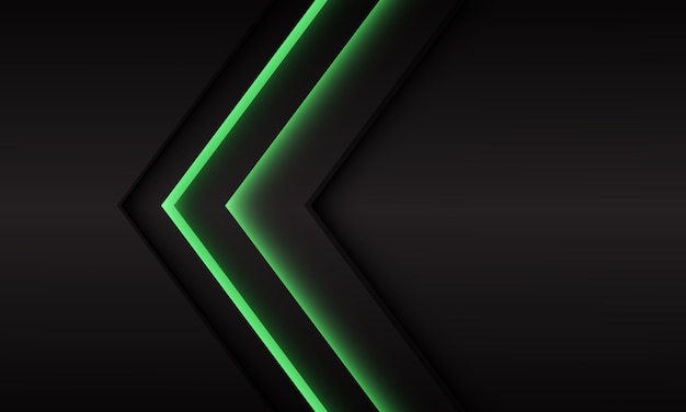 Abstract green arrow with blank design