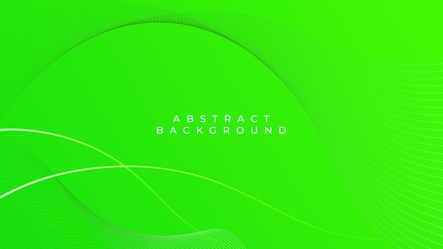 Abstract green background wave lines