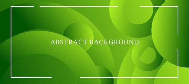 Abstract Green background with circular shapes