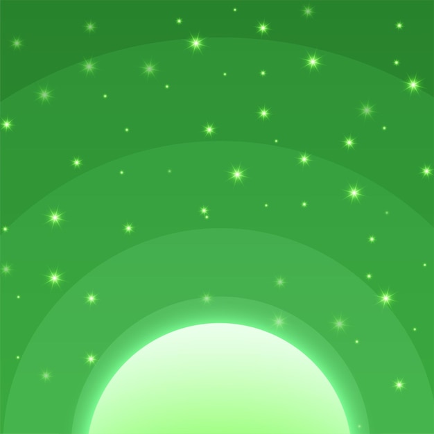 Vector abstract green backgrounds sky landscapes in night with. vector sparkling for party design