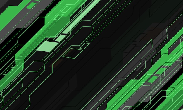 Abstract verde nero cyber stile dinamico futuristico design grigio tecnologia moderna vettore di sfondo