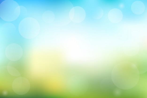 Abstract green and blue background with bokeh