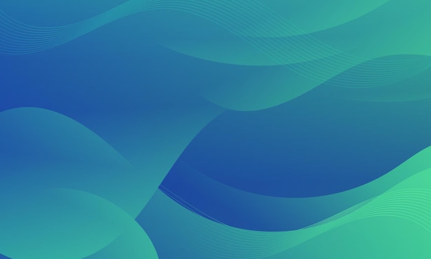 Abstract green blue Background with Wavy Shapes suitable for website flyers posters