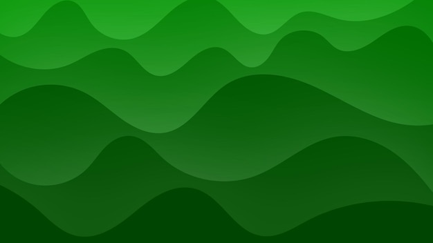 Vector abstract green and blue wave background