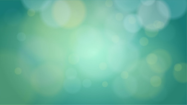 Vector abstract green bokeh light background