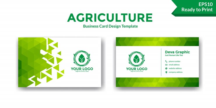 वेक्टर abstract green business card design template