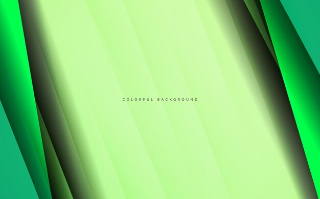 抽象的な緑のコントラストオーバーラップレイヤー形状の背景