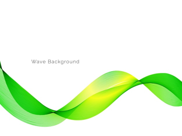 Abstract green decorative stylish modern wave design background vector