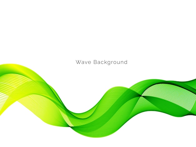 Абстрактный зеленый декоративный стильный современный волновой дизайн вектор фона