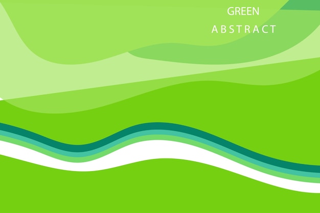 Вектор Абстрактный зеленый декоративный стильный современный дизайн волны баннер фон вектор абстрактный фон