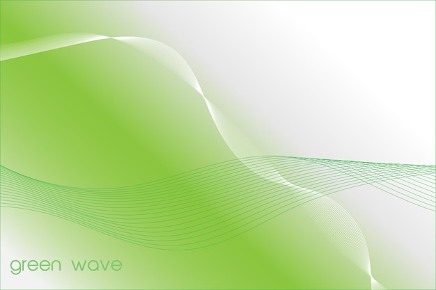 Abstract verde decorativo elegante onda moderna design banner sfondo vettore sfondo astratto