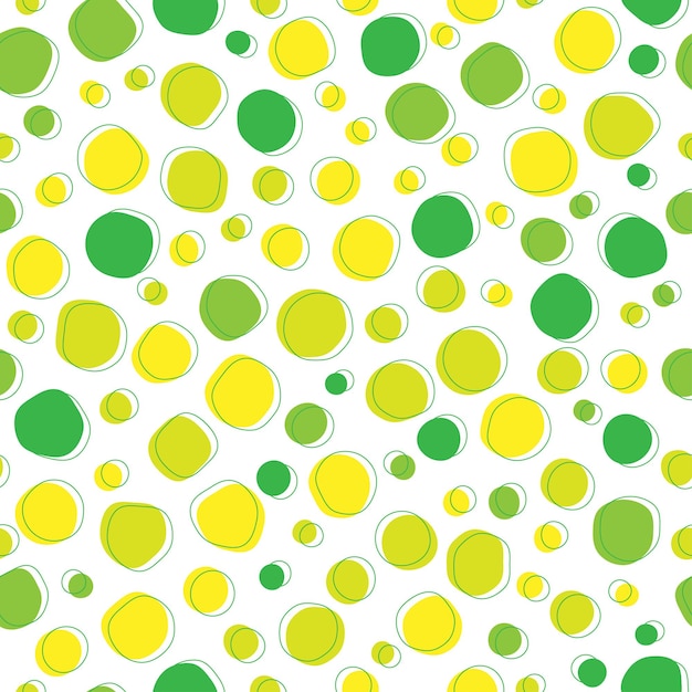 抽象的な緑のドットの有機的な形のシームレスなパターンの背景