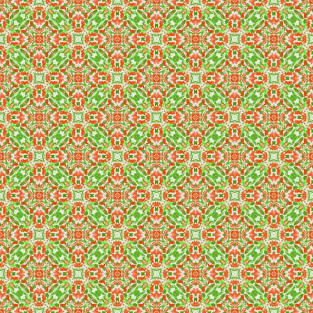 Abstract green flower and board with leaf seamless pattern background fabric ethnic illustration art