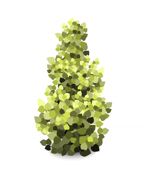 Vector abstract green garden tree