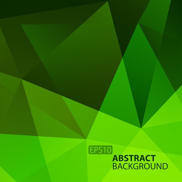 Abstract Green Geometric Background. Vector Illustration.