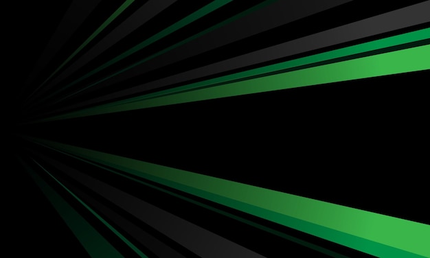 Abstract green grey line zoom speed on black design modern futuristic background vector