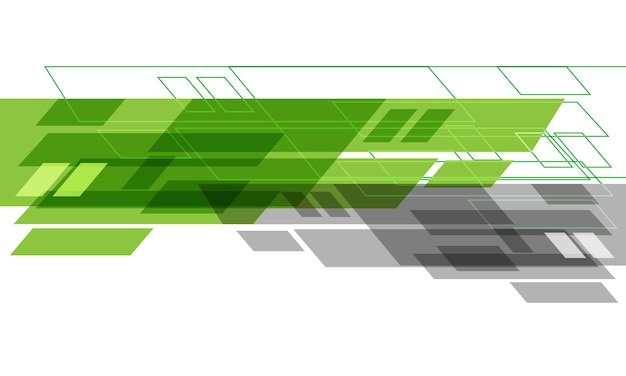ベクトル 抽象的な緑灰色の技術 未来的なサイバー幾何学的な白いデザイン クリエイティブな背景ベクトル