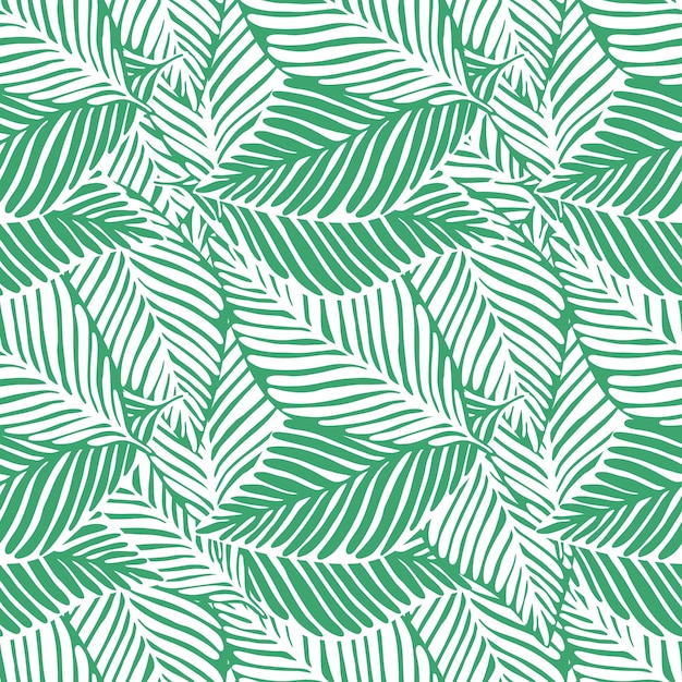 Vector abstract green jungle print. exotic plant. tropical pattern, palm leaves seamless vector floral background.