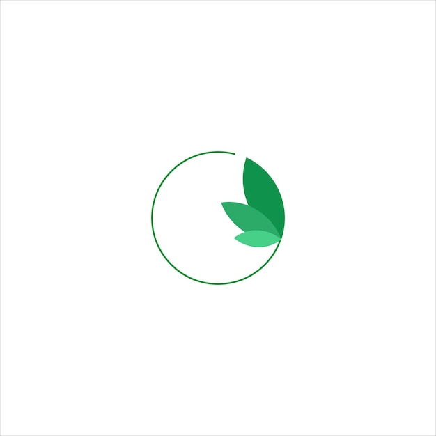 Abstract verde foglia e foglie logo icona disegno vettoriale progettazione del paesaggio giardino pianta natura salute