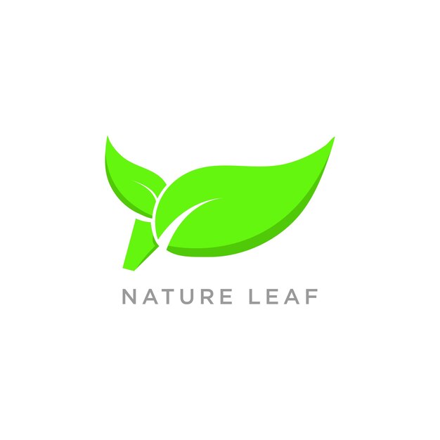 추상 녹색 잎 로고 아이콘 벡터 디자인 정원 식물 자연과 생태 벡터 로고