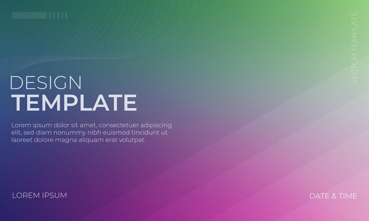 Vector abstract green magenta indigo gradient background concept