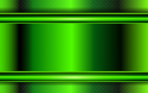 Abstract green metallic shapes background