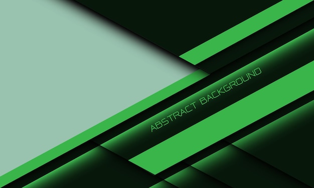 Abstract green neon shadow geometric with blank space design futuristic technology background vector
