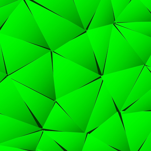 Abstract green paper triangle background, material design vector illustration.