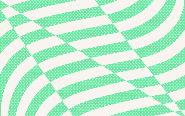 Abstract green retro background with dot texture pattern and strange lines