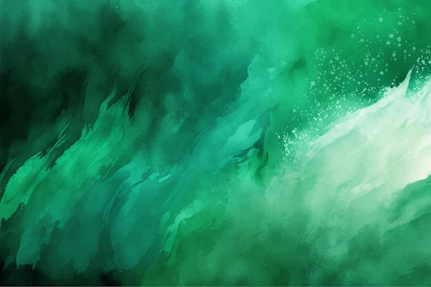 Abstract green watercolor background design