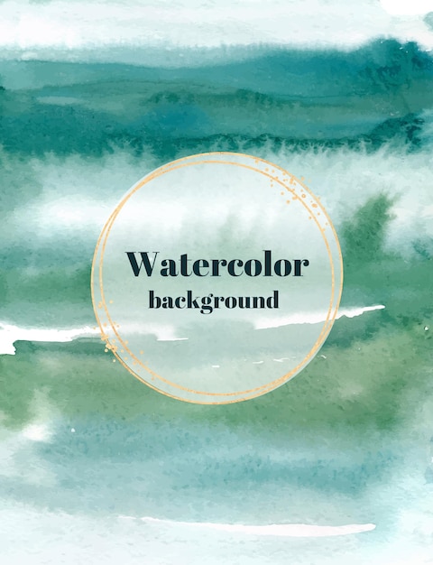 Abstract green watercolor background