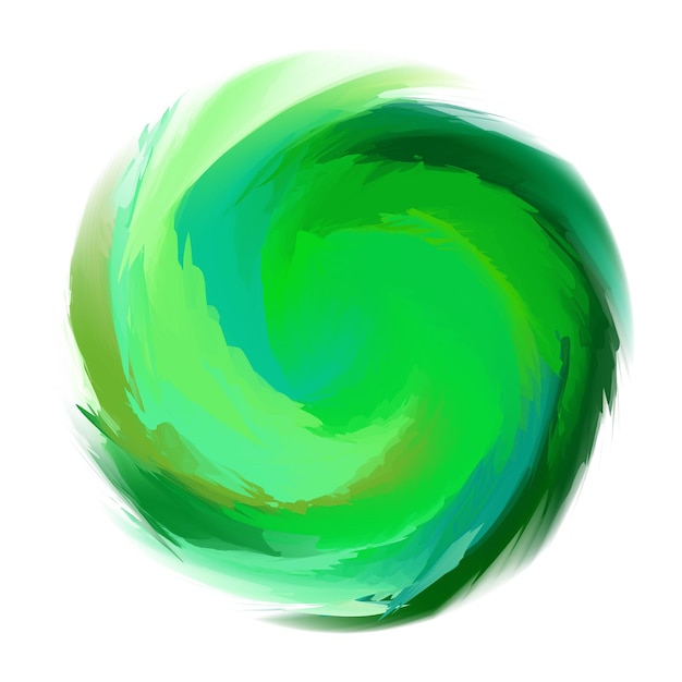 Vector abstract green watercolor form