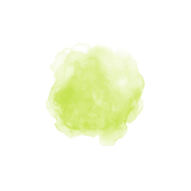 Abstract green watercolor water splash on a white background