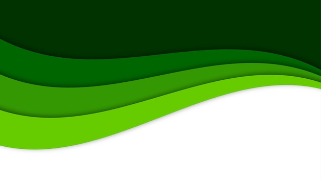 Abstract green wave background. Vector illustration