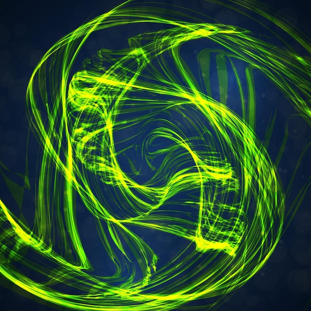 Vector abstract green wave background